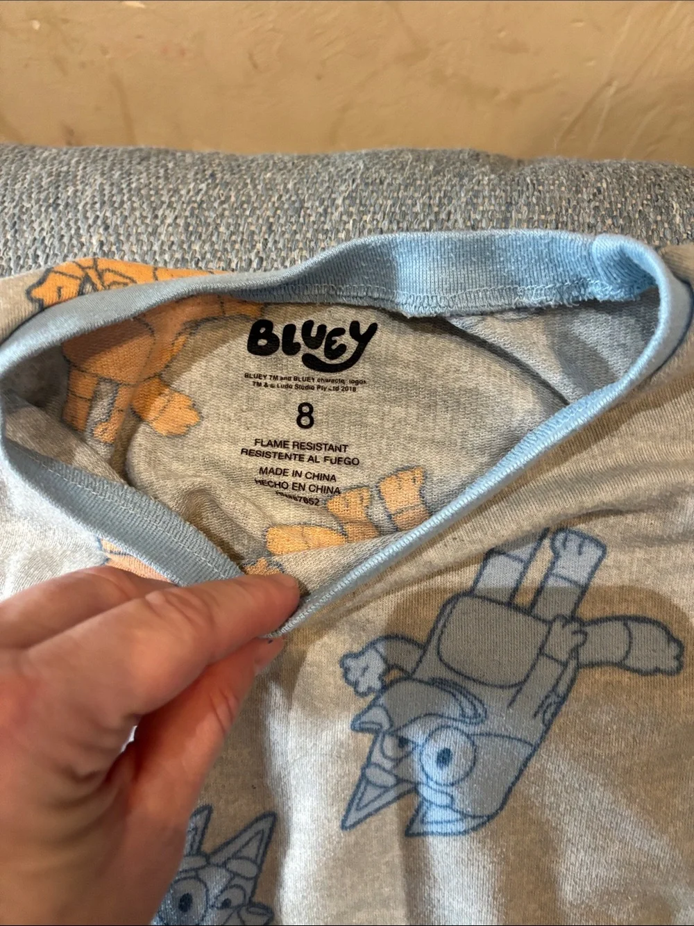 Bluey pajamas! Size 8